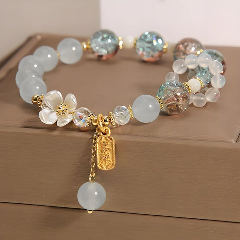 Blue Aquamarine Blossom Bracelet