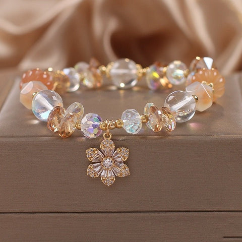 Golden Citrine Pumpkin Glow Jade Crystal Bracelet