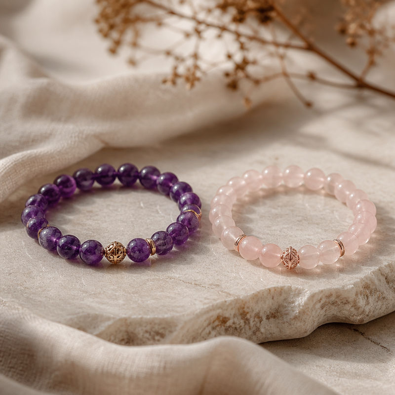 Amethyst vs Rose Quartz: Meaning, Benefits & Which to Wear