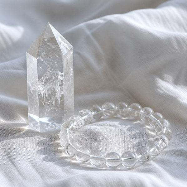 Clear Quartz Bracelet Meaning, Benefits & Which Hand to Wear — EclipticJew