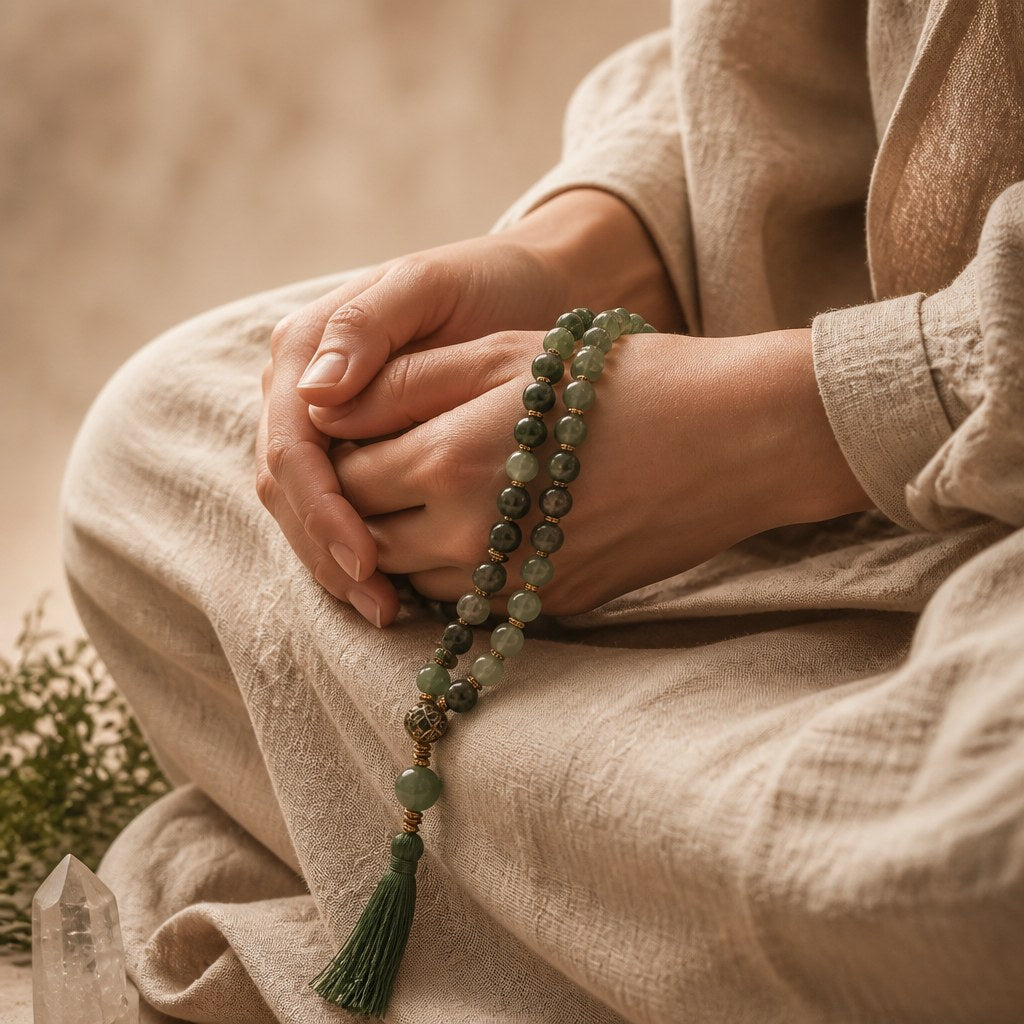 How to Meditate Using Mala Beads: Beginner Wrist Mala Guide — EclipticJew