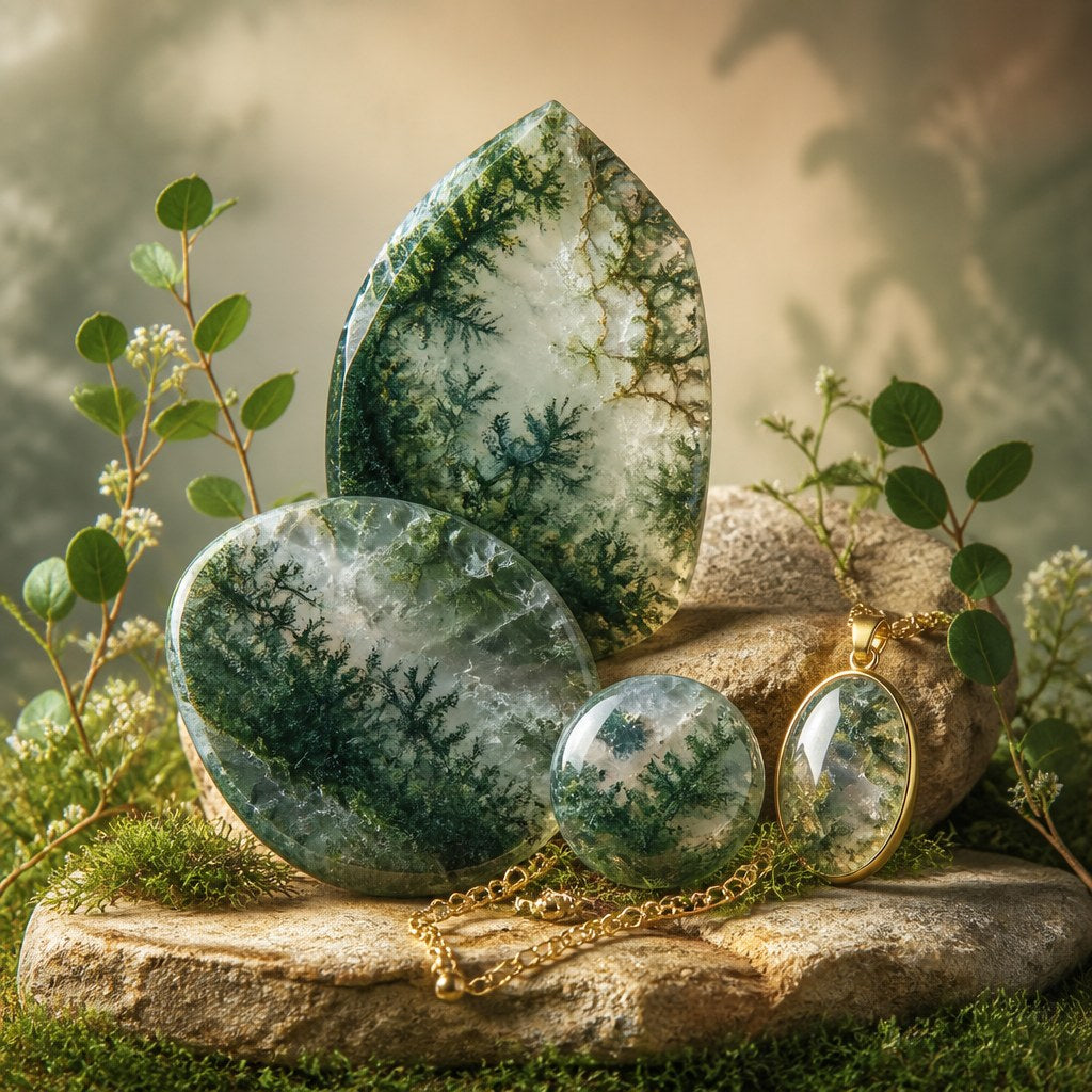 Moss Agate Meaning: Benefits, Properties & How to Use — EclipticJew