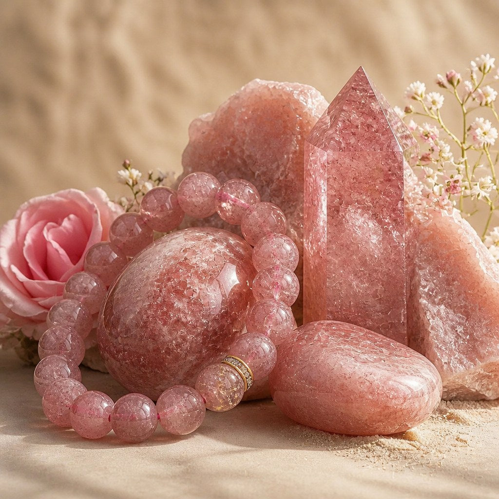 Strawberry Quartz Meaning: Healing Properties, Benefits & Uses — EclipticJew