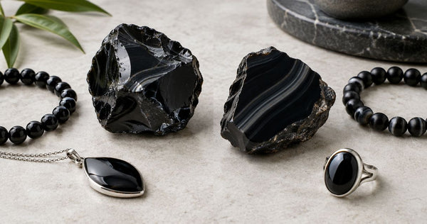Black obsidian vs onyx: how do they differ in jewelry?