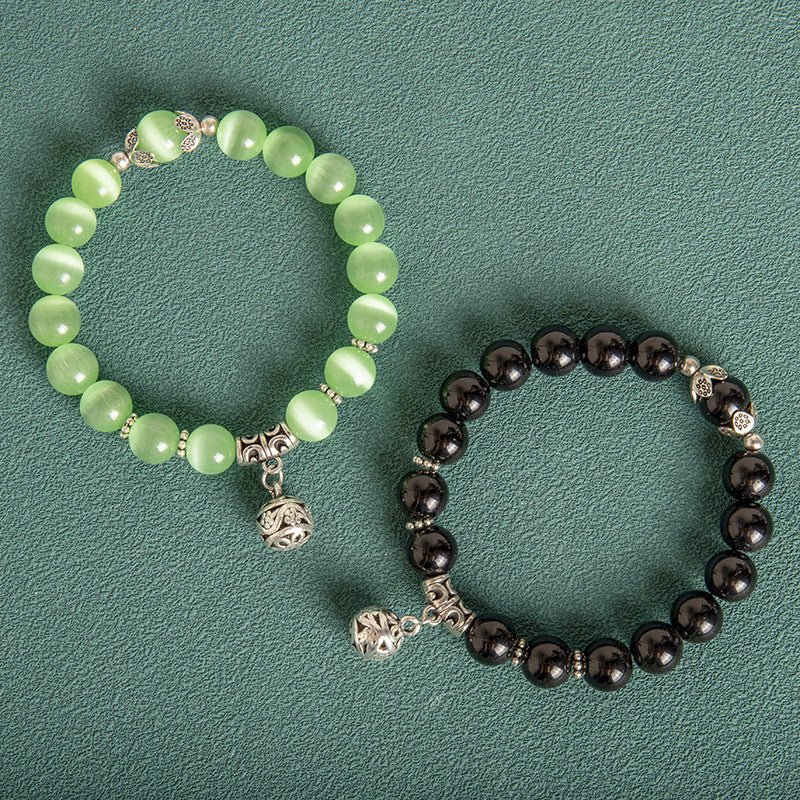 10MM Hollow Ball Korean Style Crystal Opal Beaded Bracelet - EclipticJew