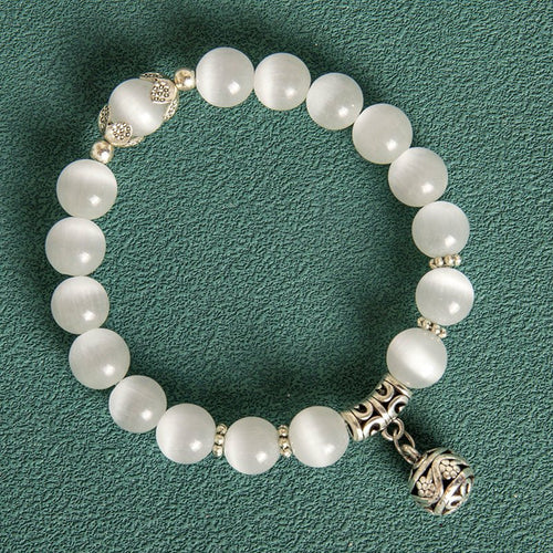 10MM Hollow Ball Korean Style Crystal Opal Beaded Bracelet - EclipticJew