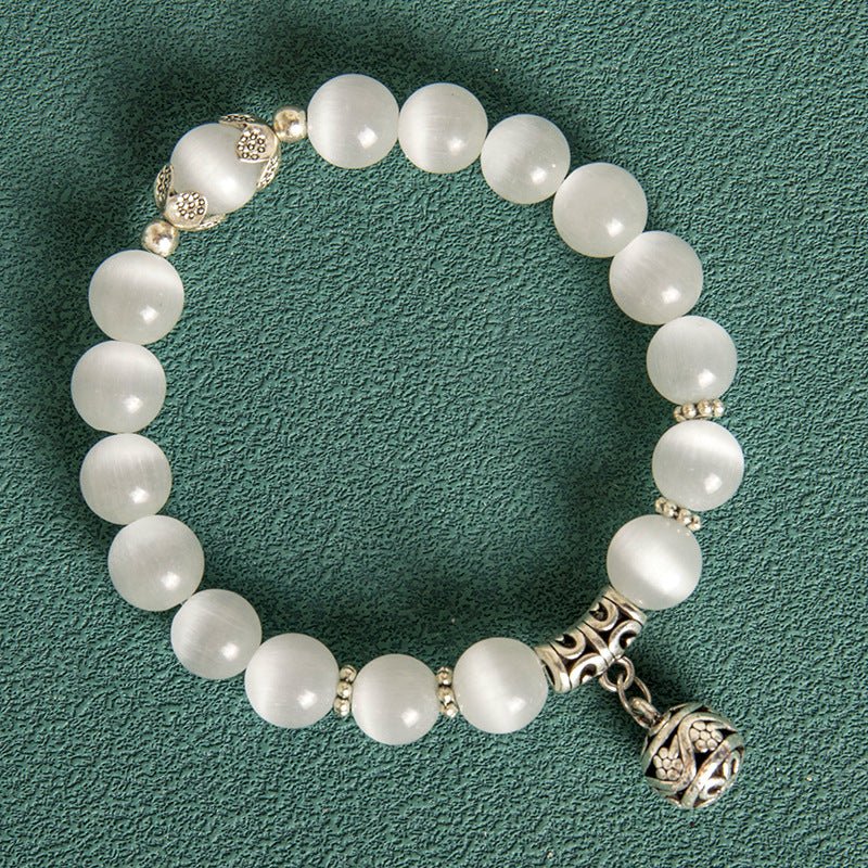 10MM Hollow Ball Korean Style Crystal Opal Beaded Bracelet - EclipticJew