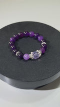 Taoist Blessed Uruguay Amethyst Bracelet, 12mm Period 9 Fire Luck