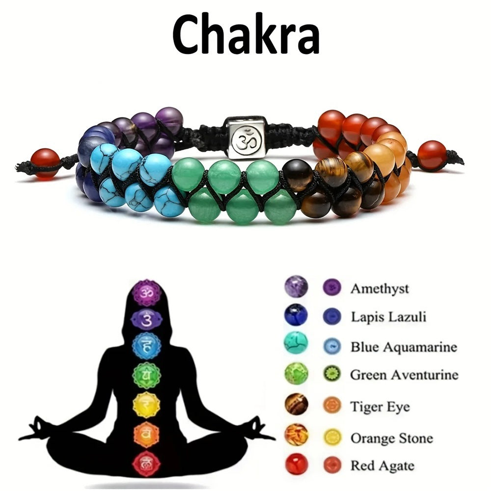 7 Chakra Gemstone Bracelet – Healing Crystals for Energy & Balance EclipticJew