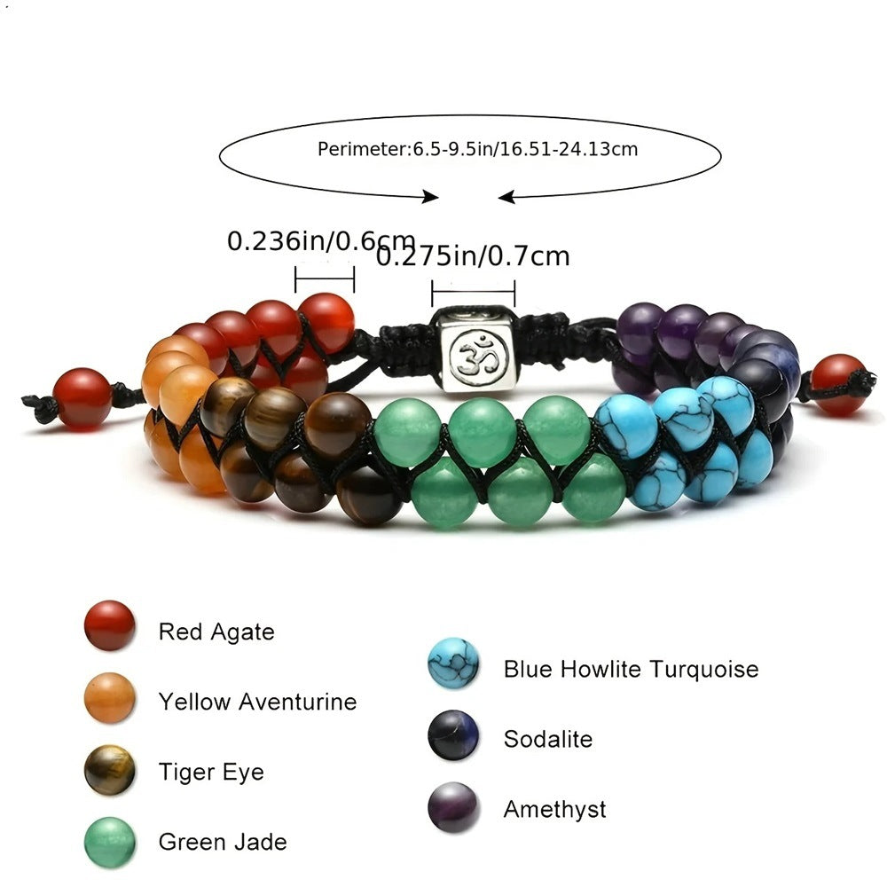 7 Chakra Gemstone Bracelet – Healing Crystals for Energy & Balance EclipticJew