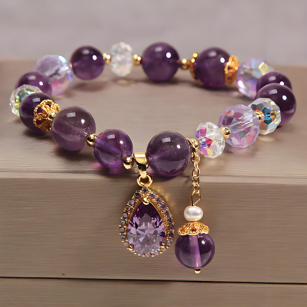 Vintage Amethyst Crystal Energy Bracelet
