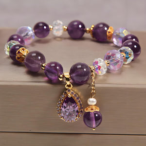 Vintage Amethyst Crystal Energy Bracelet - EclipticJew