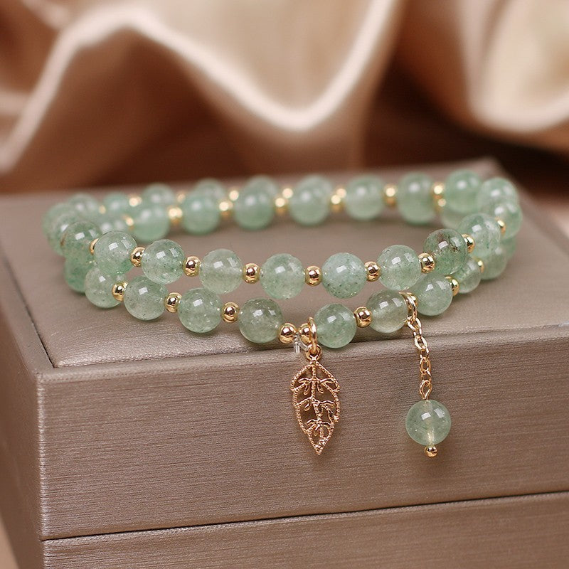 Female  Natural Color Hair Crystal Bracelet National Fashion - EclipticJew