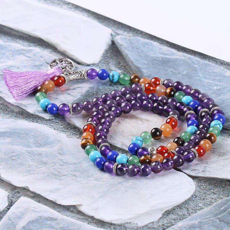 7 Chakra double healing bracelet - EclipticJew