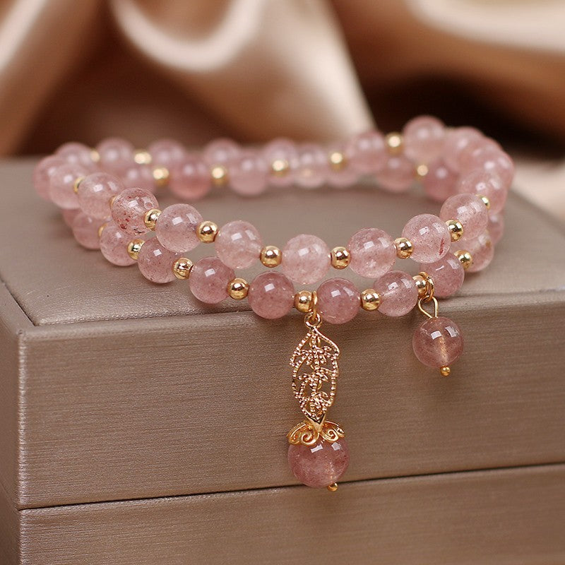 Female  Natural Color Hair Crystal Bracelet National Fashion - EclipticJew