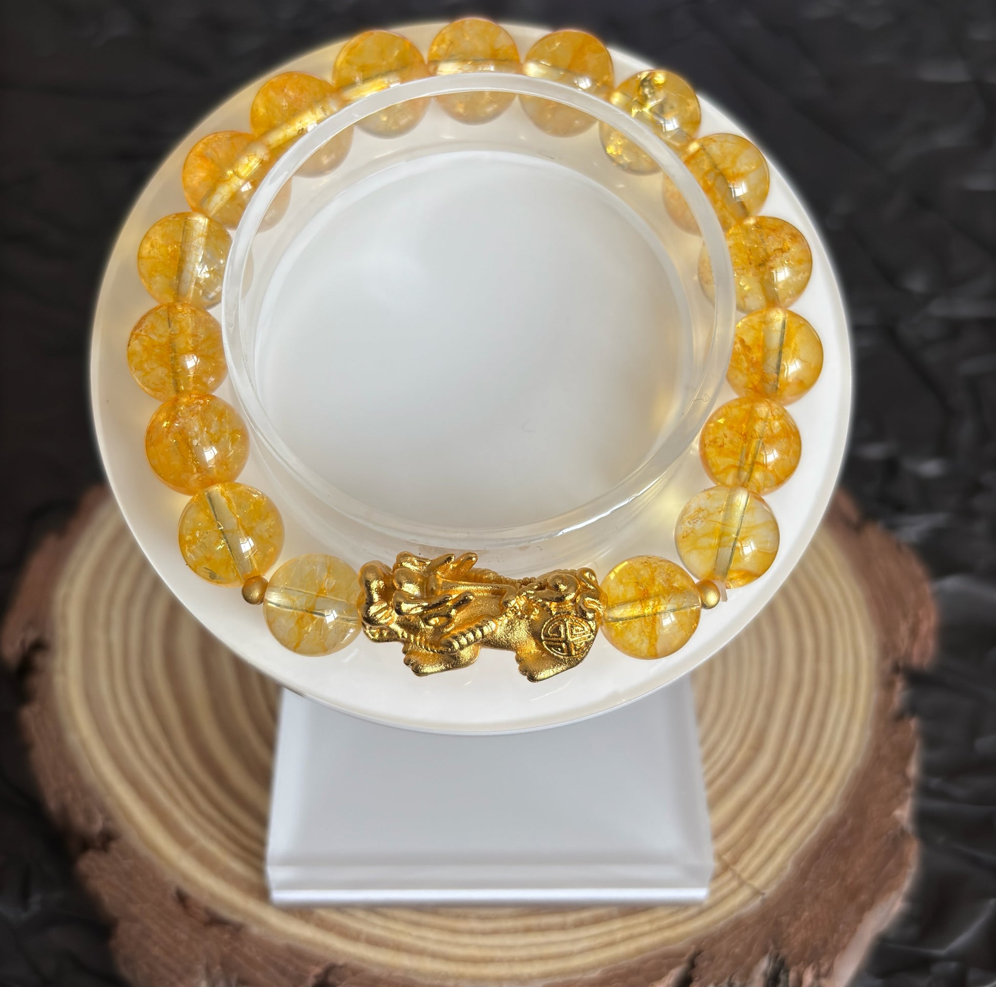 Natural Citrine Citrine Bracelet Pixiu Crystal Bracelet EclipticJew