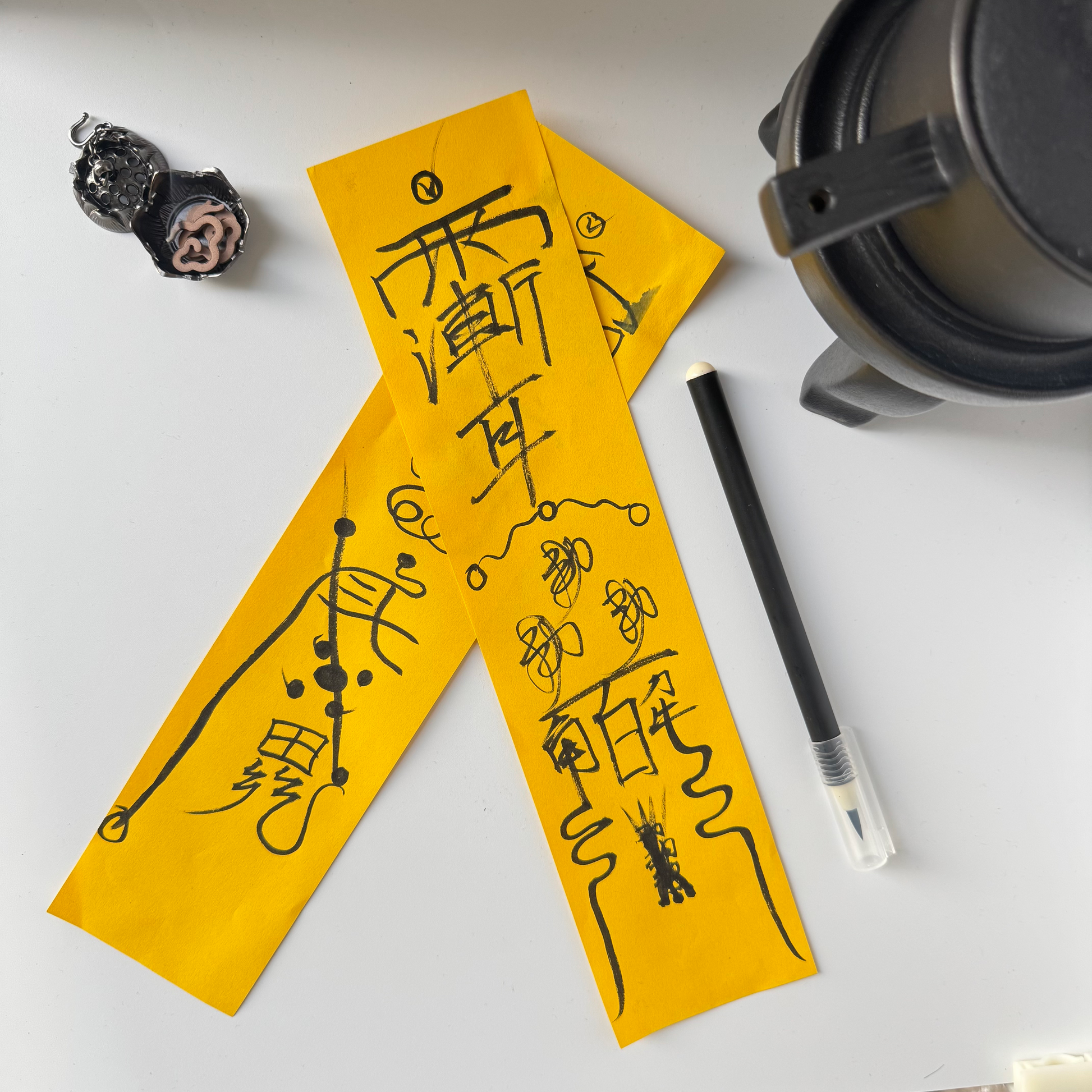 Custom Taoist Peace Talisman | Hand-Drawn Fu Amulet 7×30cm | Personalized Birth Time Blessing, Spiritual Protection EclipticJew