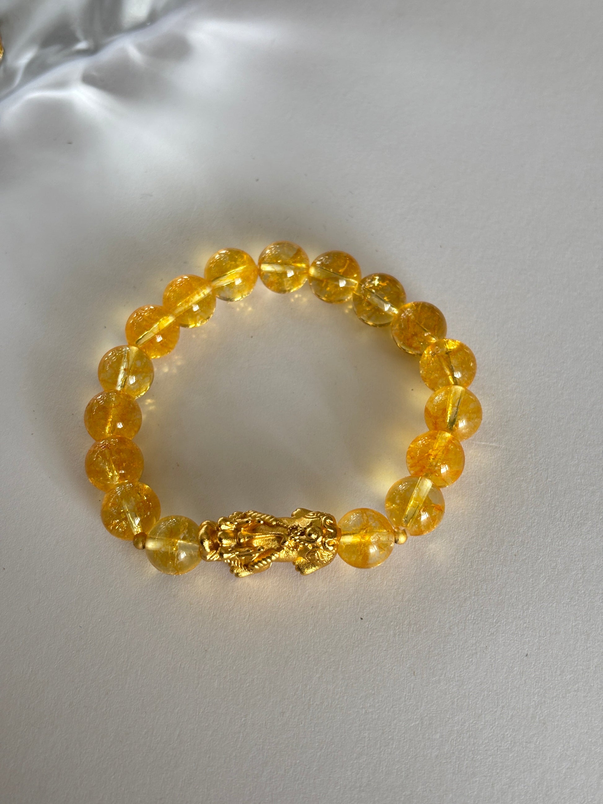 Natural Citrine Citrine Bracelet Pixiu Crystal Bracelet EclipticJew