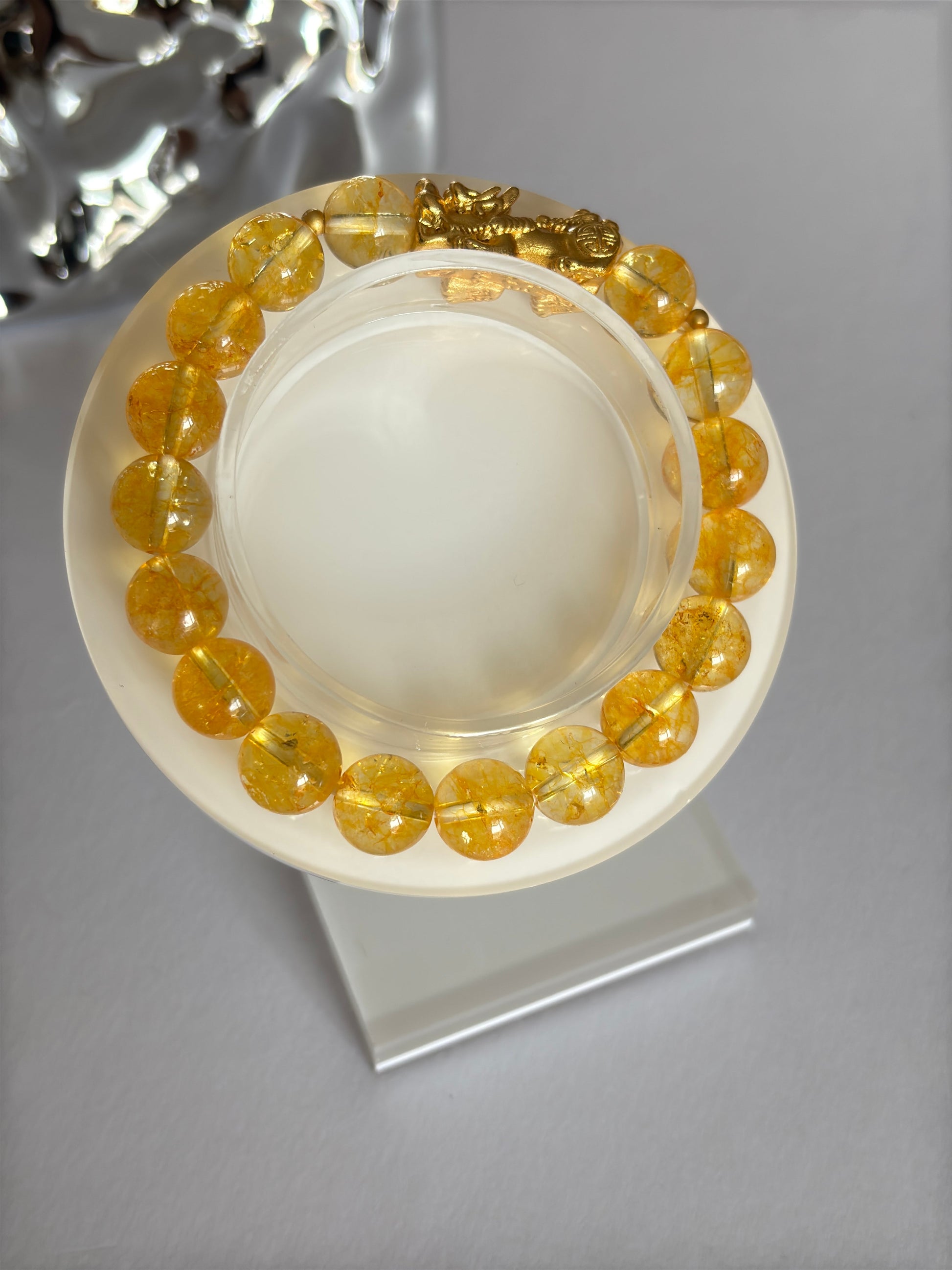 Natural Citrine Citrine Bracelet Pixiu Crystal Bracelet EclipticJew