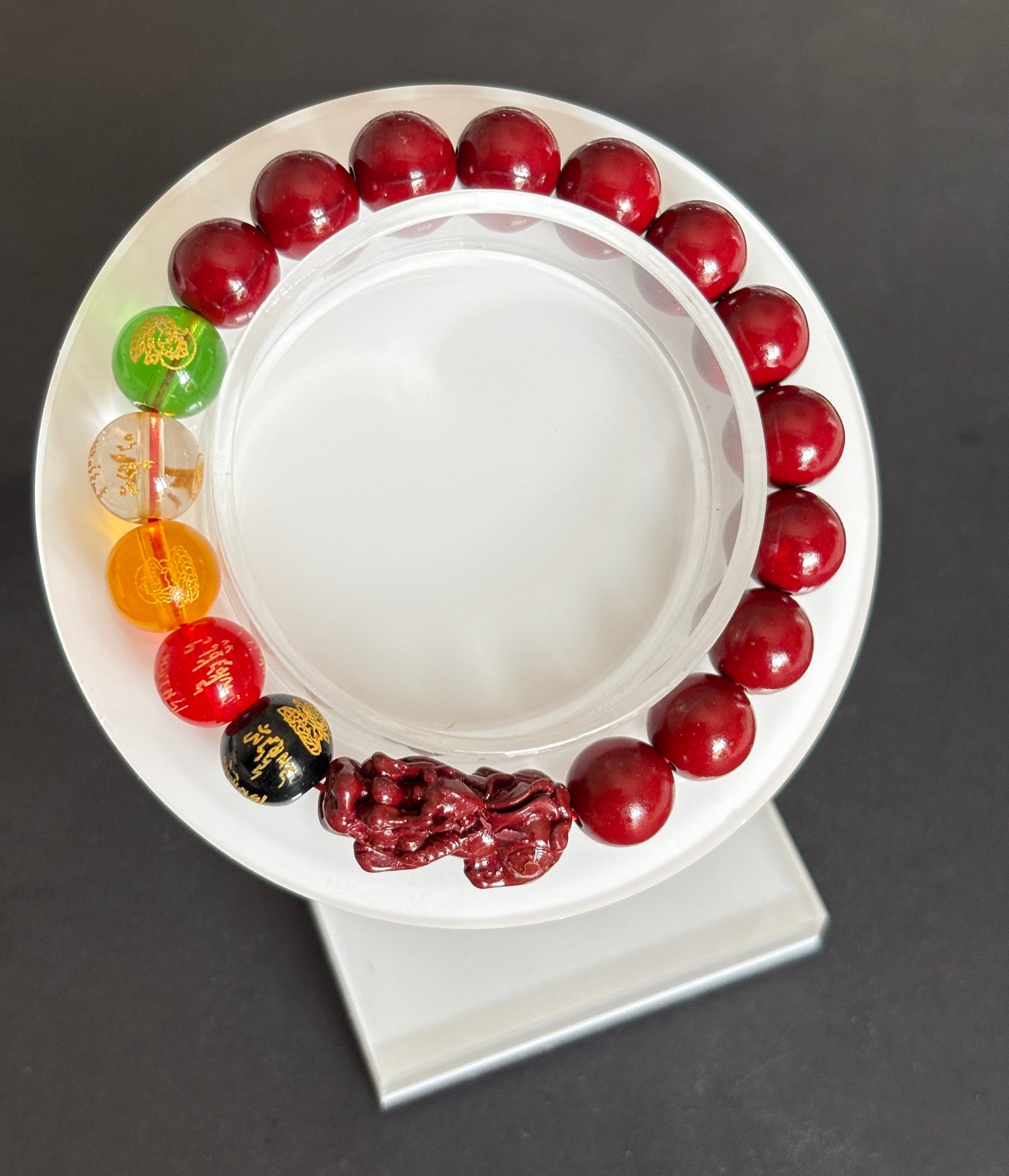 Cinnabar Amulet Five-Way God of Wealth Amulet Bracelet EclipticJew