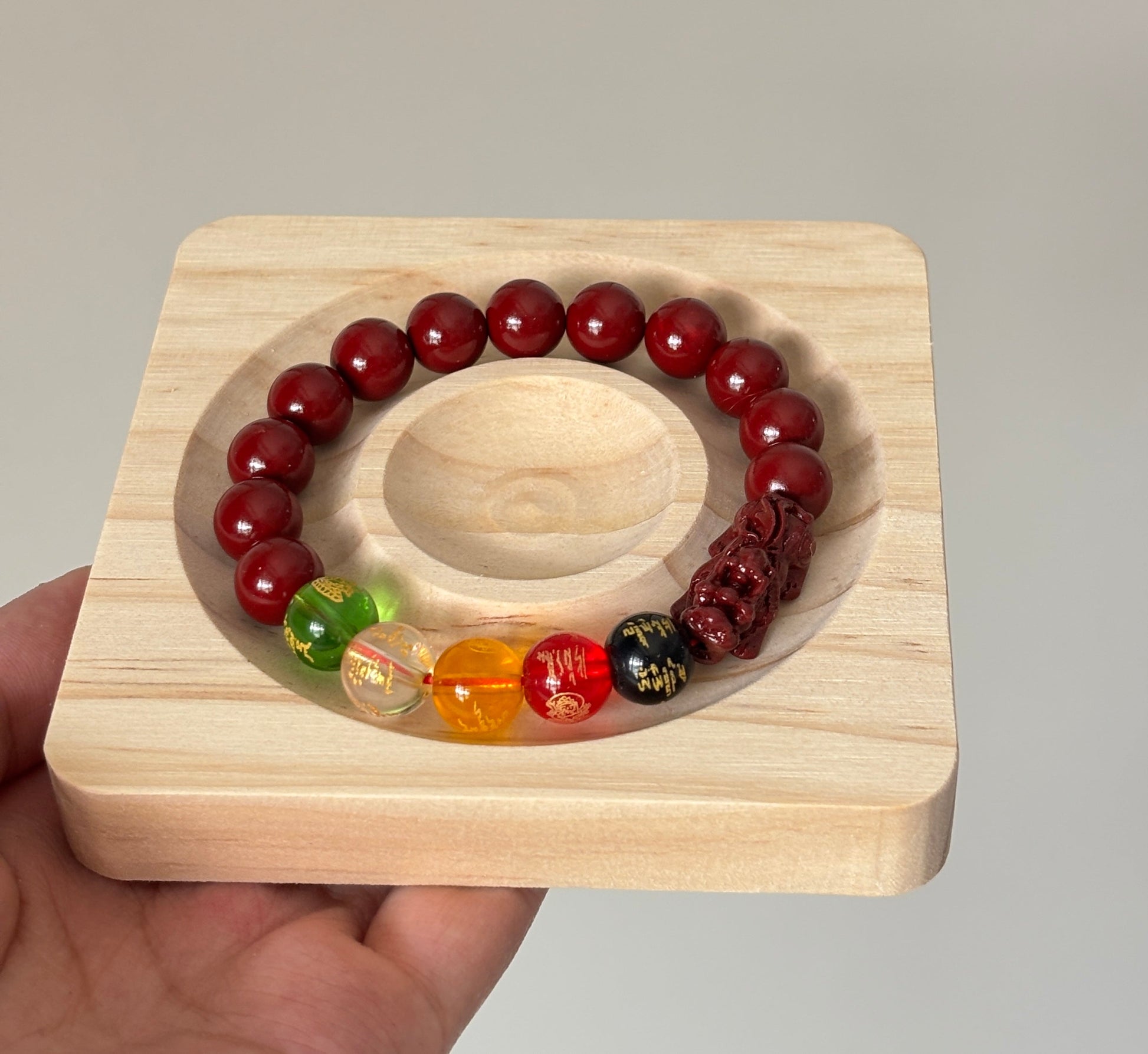 Cinnabar Amulet Five-Way God of Wealth Amulet Bracelet EclipticJew