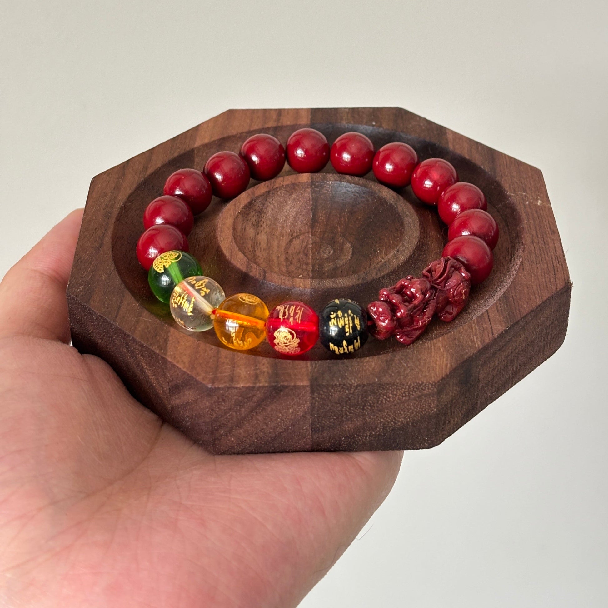 Cinnabar Amulet Five-Way God of Wealth Amulet Bracelet EclipticJew