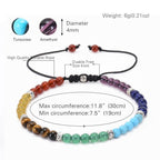 Adjustable Chakra Energy Beaded Bracelet - Harmonize Mind & Body - EclipticJew
