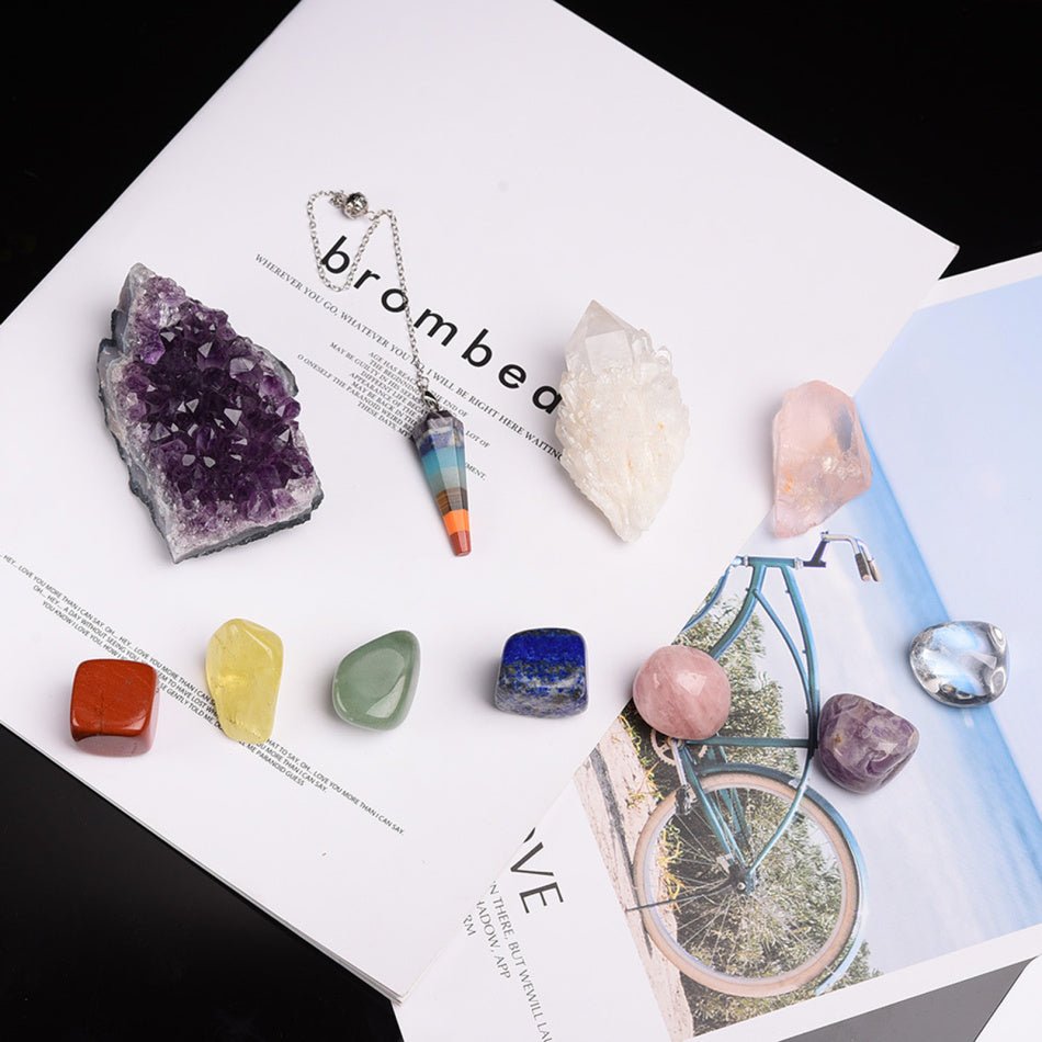 Amethyst Hexagonal Prism Set - Natural Crystal Power Stones