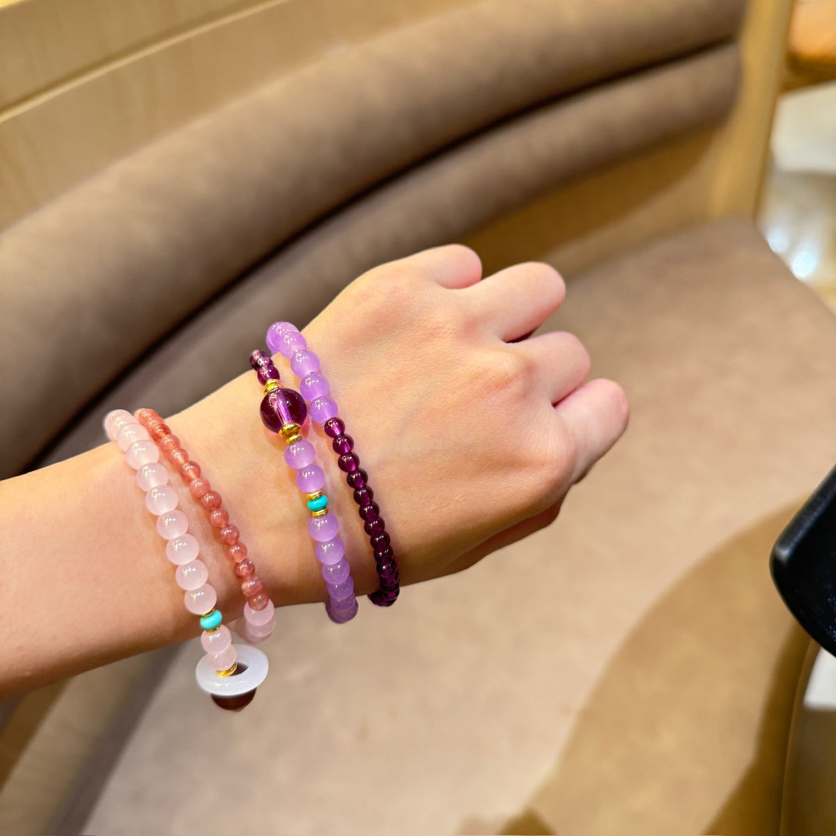 Amethyst Luck Bracelet | Double-Layer Purple Crystal Bracelet | Success & Good Fortune Gift | Elegant Minimalist Jewelry