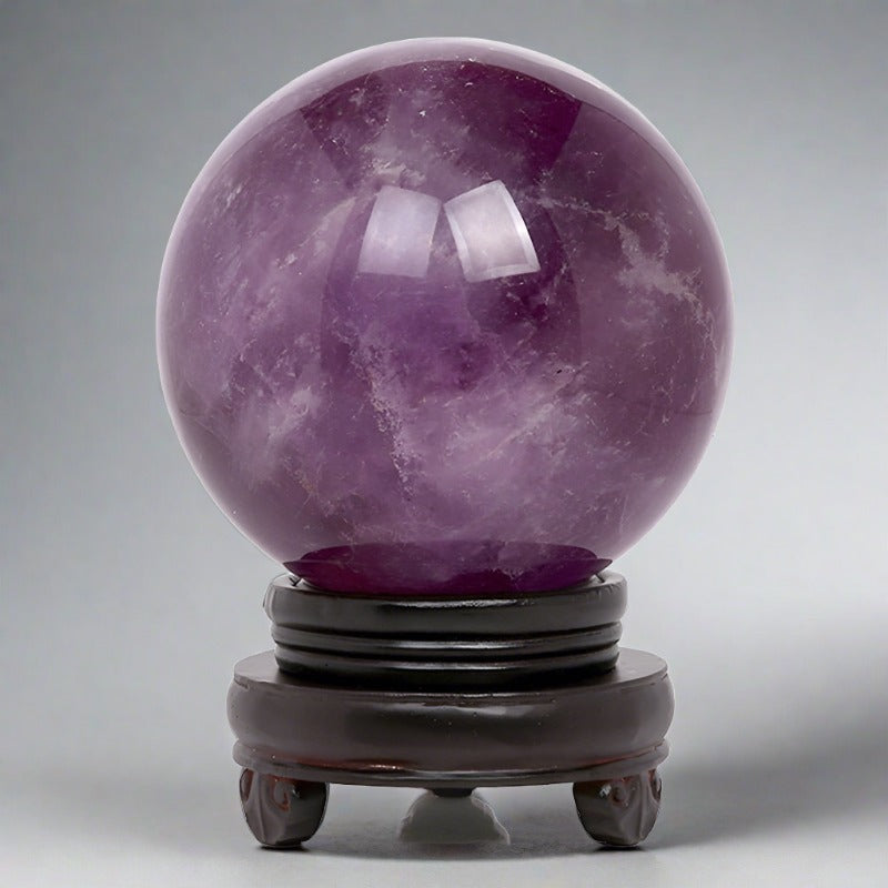 Amethyst Sphere of Enlightenment - Crystal Ball for Healing and Empowerment - EclipticJew