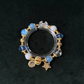 Aquamarine Crystal Bracelet | Blue Crystal Beads | Snowflake Charm | Elegant Healing Jewelry