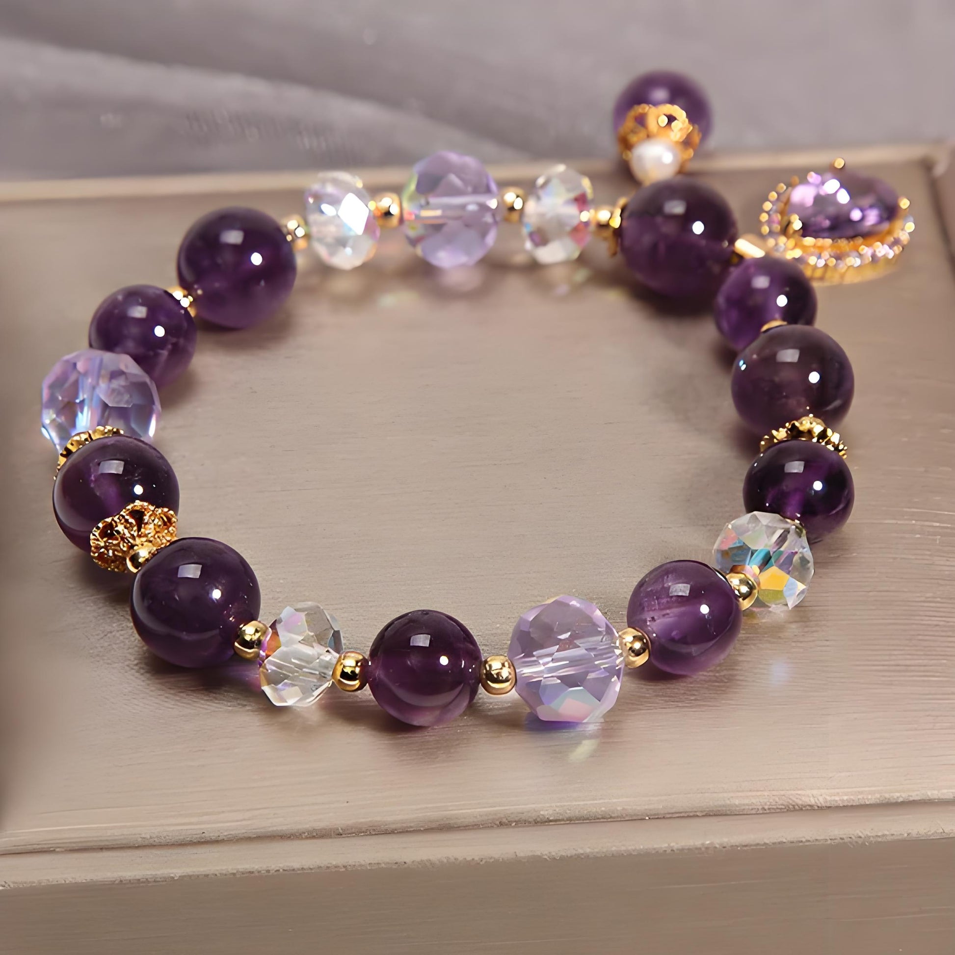 Vintage Amethyst Crystal Energy Bracelet - EclipticJew