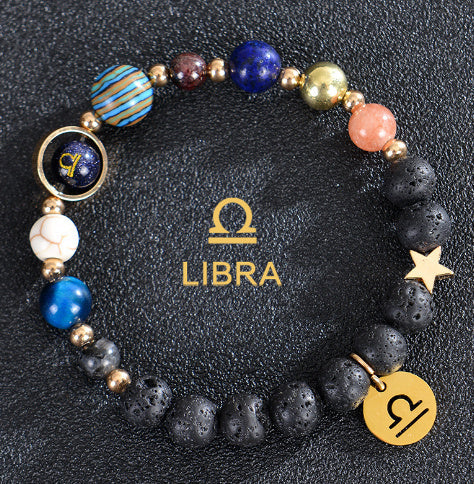 Eight Planets Twelve Constellations Bracelets Frosted Stone Beaded Bracelet EclipticJew