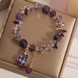 Bless Amethyst Healing Bracelet Love Crystal EclipticJew