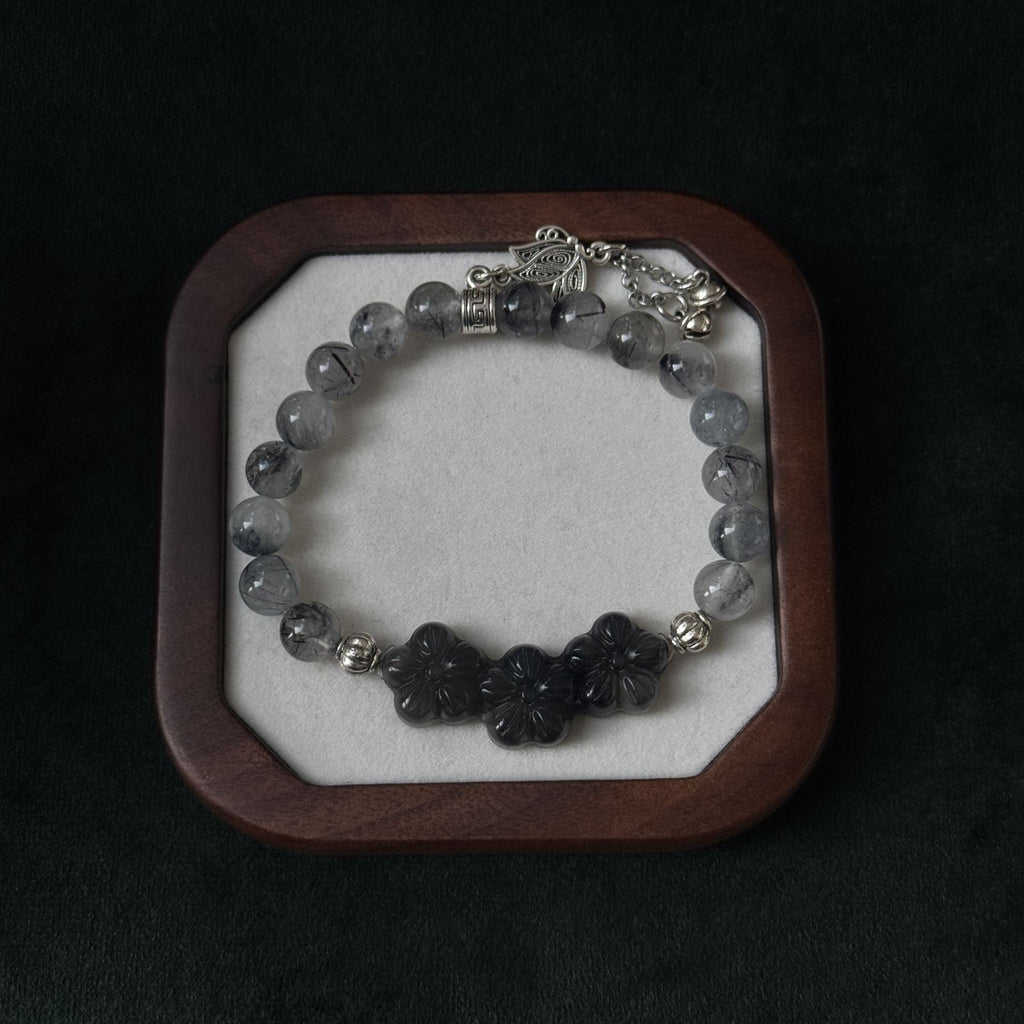 Blessed Black Rutilated Quartz Bracelet | Protection & Power Amulet