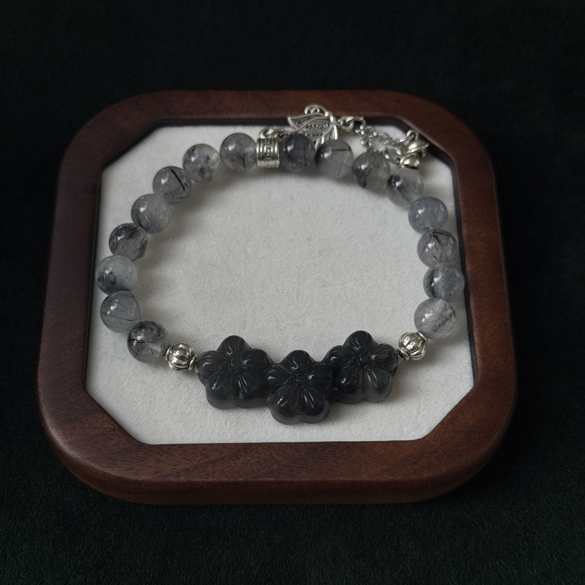 Blessed Black Rutilated Quartz Bracelet | Protection & Power Amulet