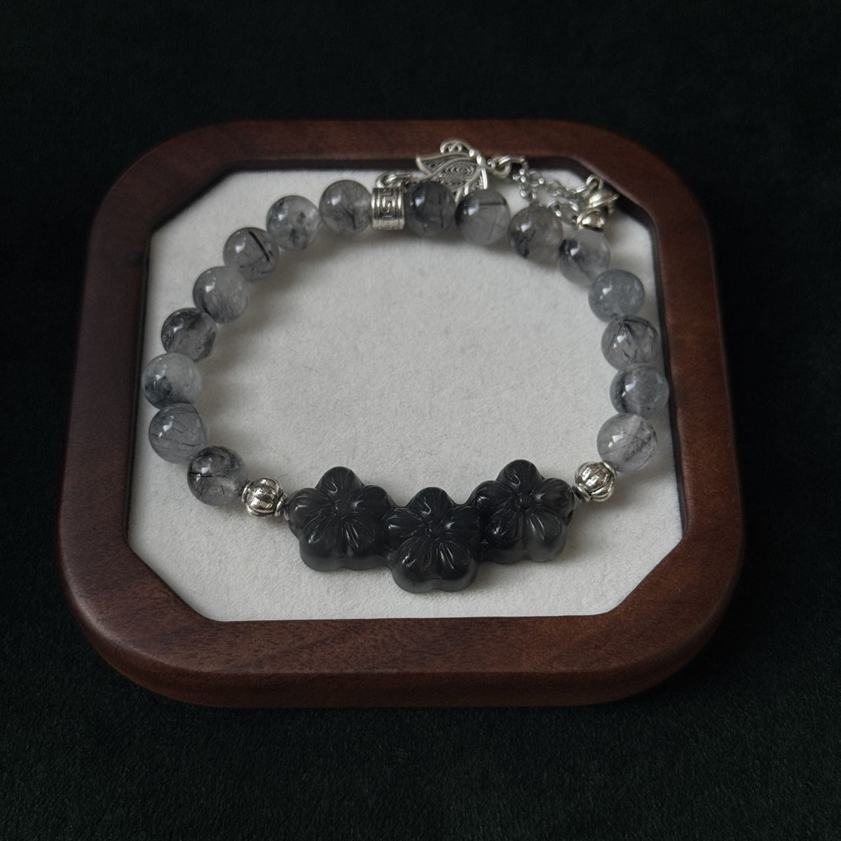 Blessed Black Rutilated Quartz Bracelet | Protection & Power Amulet
