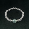 Blessed Clear Quartz & Green Fluorite Bracelet | Wisdom & Clarity Amulet