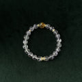 Blessed Gold Rutilated & Amethyst Bracelet | Wealth & Wisdom Amulet