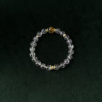 Blessed Gold Rutilated & Amethyst Bracelet | Wealth & Wisdom Amulet