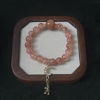 Blessed Red Jiao Hua Bracelet | Moon & Tassel Wealth Amulet