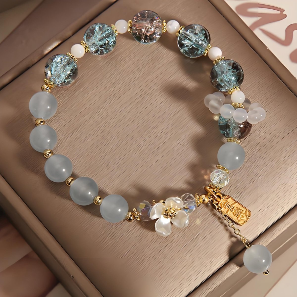 Blue Aquamarine Blossom Bracelet - EclipticJewaquamarineBraceletsnew