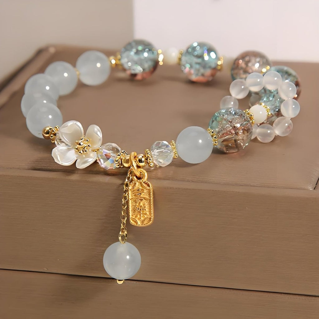 Blue Aquamarine Blossom Bracelet