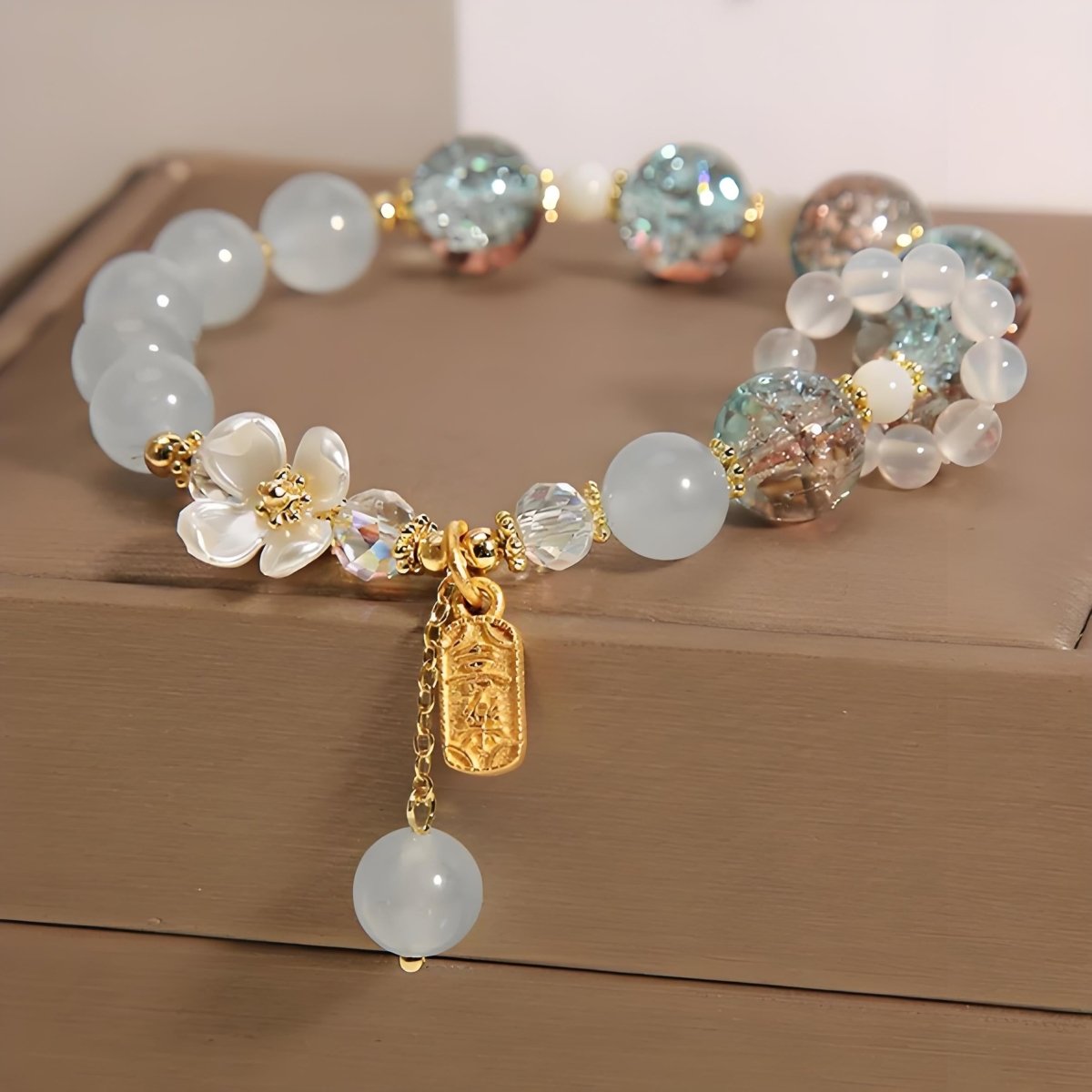 Blue Aquamarine Blossom Bracelet - EclipticJewaquamarineBraceletsnew