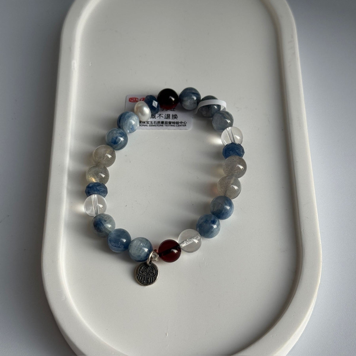 Blue Kyanite Pearl Harmony Bracelet | Communication, Intuition, Inner Growth