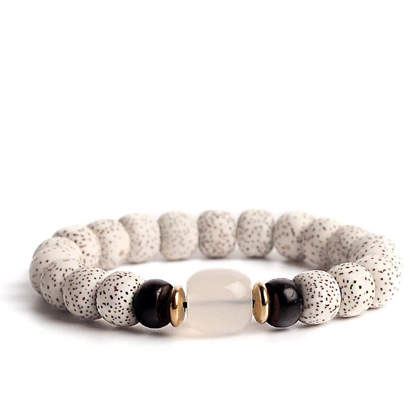 Bodhi Seed Root Bracelet Single Circle Bracelet Beads Beaded - EclipticJew