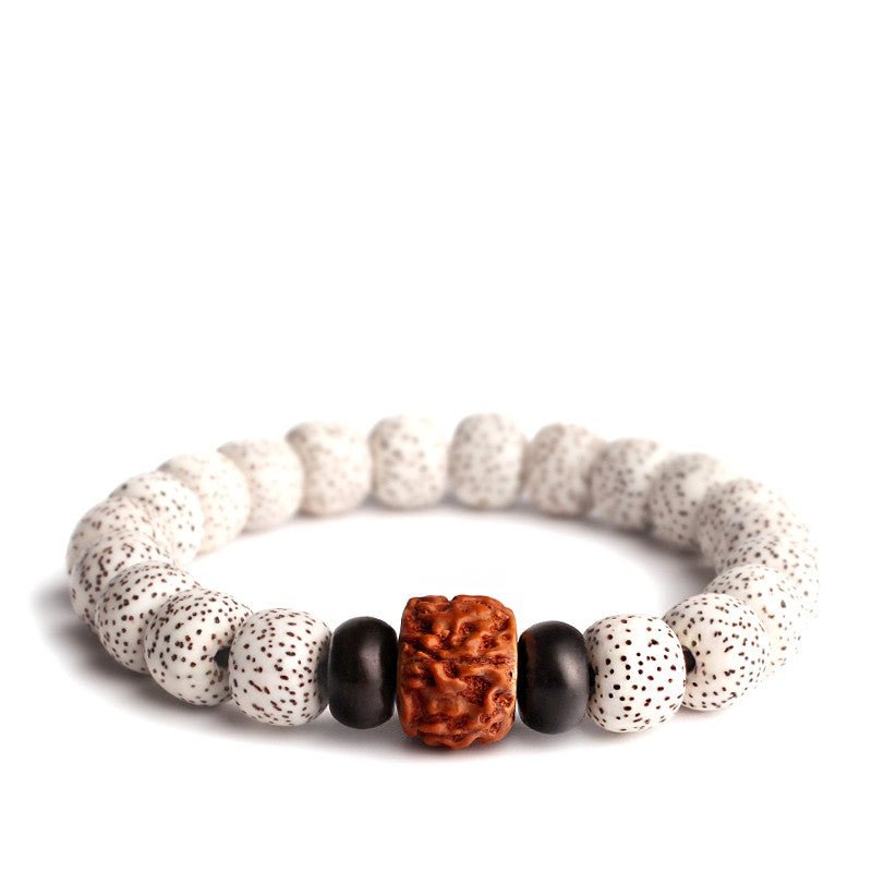 Bodhi Seed Root Bracelet Single Circle Bracelet Beads Beaded - EclipticJew