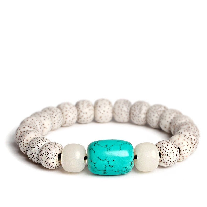 Bodhi Seed Root Bracelet Single Circle Bracelet Beads Beaded - EclipticJew