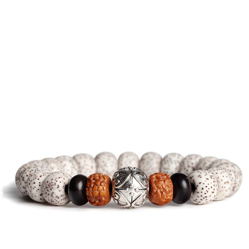 Bodhi Seed Root Bracelet Single Circle Bracelet Beads Beaded - EclipticJew