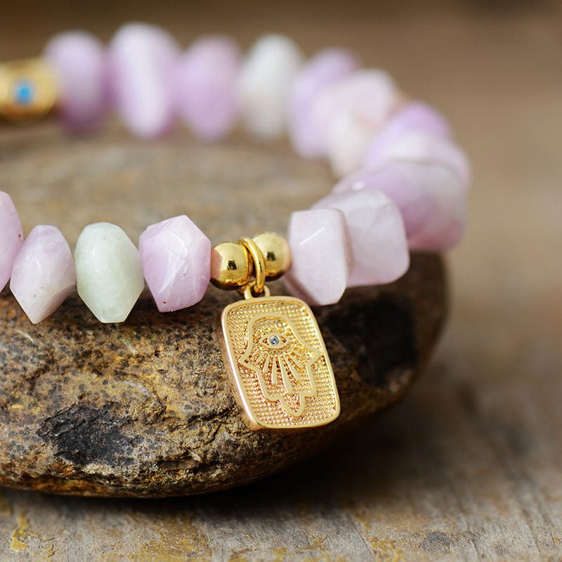 Bohemian Natural Stone Crystal Handmade Elastic Beaded Bracelet - EclipticJew